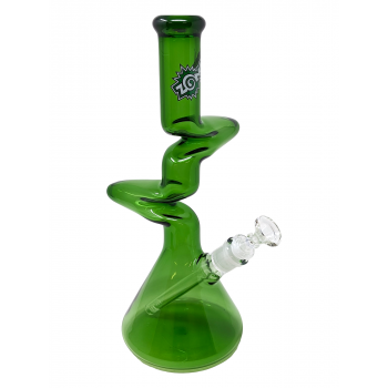 13" ZONG MINI ZONG COLOR - 2 KINK BEAKER WATER PIPE - [ZMINIC-BK]